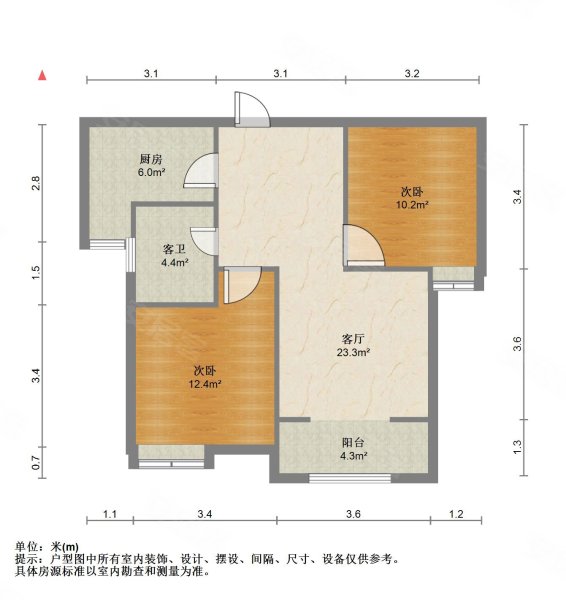 户型~ ~南北通透~总价低~祝甸~七里河,保利海德公馆(西区11-15号)二手
