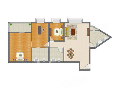3室2厅 138.95平米户型图