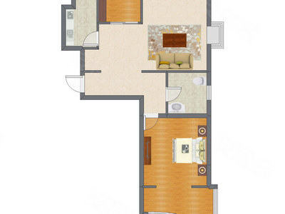 1室1厅 95.00平米户型图