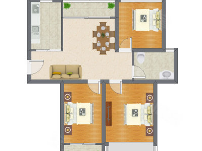 3室2厅 113.85平米