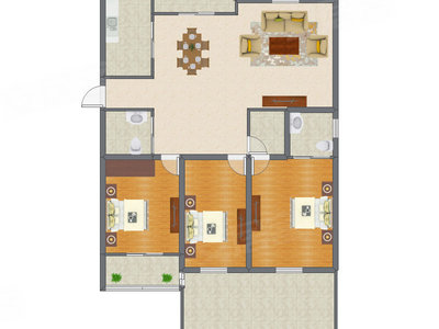 3室2厅 138.60平米