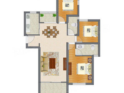 3室2厅 111.75平米