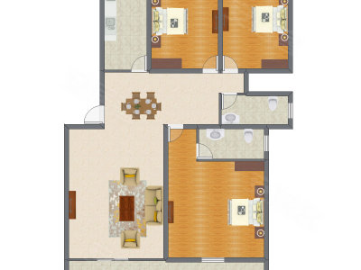 3室1厅 141.32平米