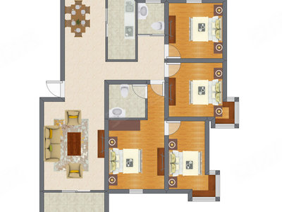 4室1厅 99.04平米