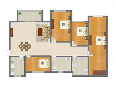 4室2厅 205.15平米