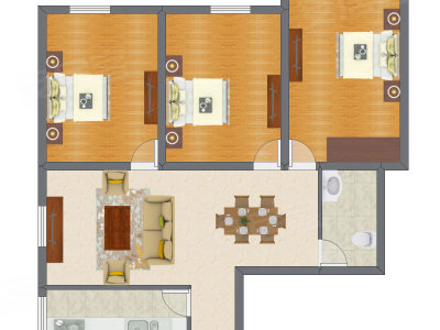 3室2厅 85.03平米