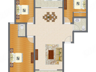 3室2厅 154.63平米