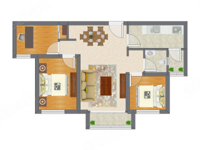 3室2厅 94.90平米