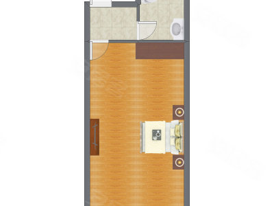 1室1厅 36.81平米