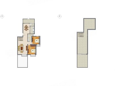 2室2厅 117.31平米户型图