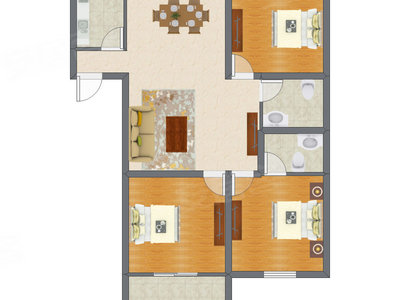 3室1厅 80.67平米