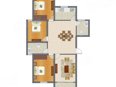 3室2厅 98.83平米