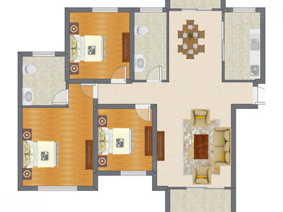 3室2厅 152.72平米