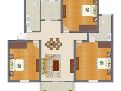 3室2厅 111.45平米