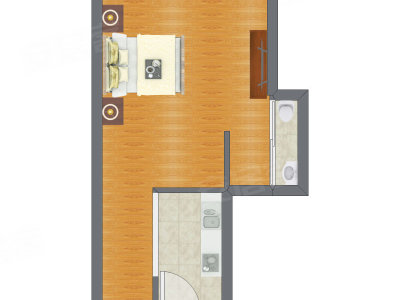 1室0厅 49.29平米户型图