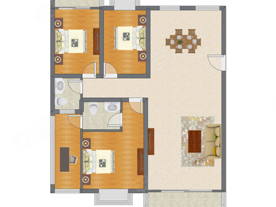 3室2厅 135.31平米