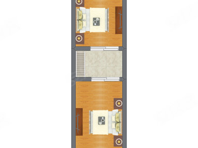 2室1厅 19.14平米