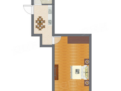 1室1厅 28.82平米