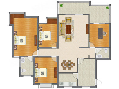 4室2厅 159.79平米