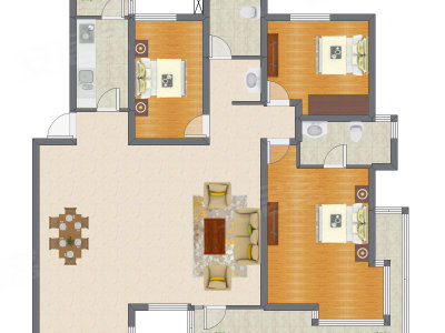 3室2厅 117.15平米
