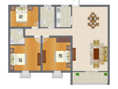 3室2厅 94.08平米