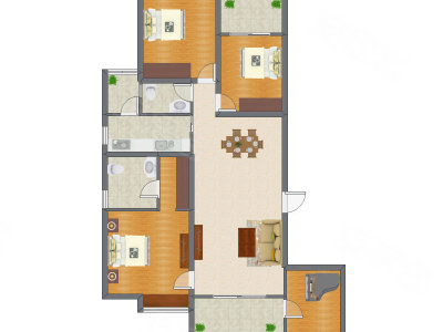 3室2厅 132.85平米