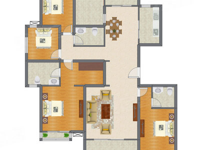 4室2厅 169.95平米