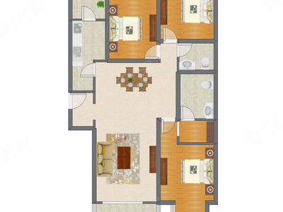 3室1厅 145.74平米