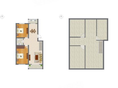 2室2厅 102.10平米户型图