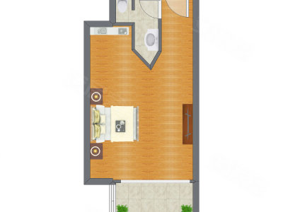 1室0厅 55.38平米