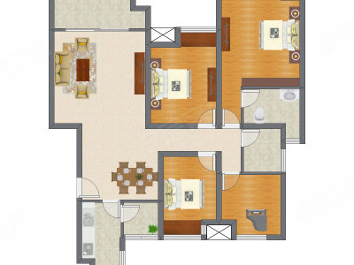 4室2厅 105.78平米