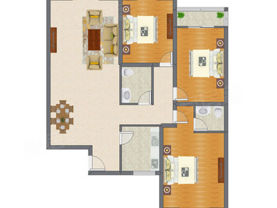 3室2厅 151.72平米