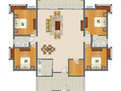 4室2厅 170.00平米