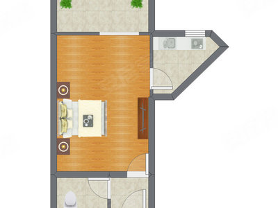 1室0厅 48.17平米