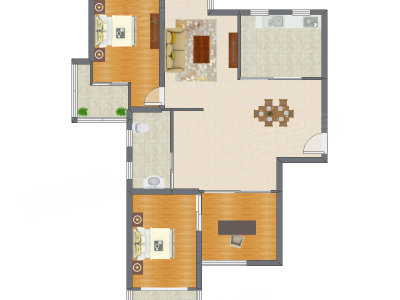 3室2厅 145.64平米