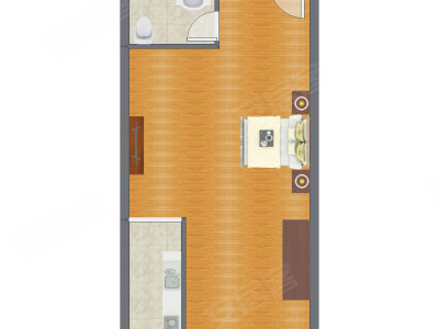 1室0厅 45.89平米