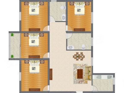 4室2厅 139.21平米