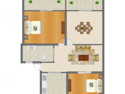 2室2厅 113.49平米