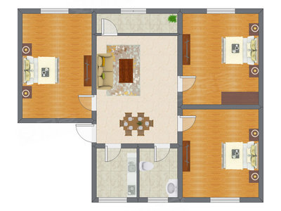3室2厅 110.00平米