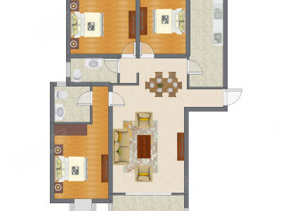 3室2厅 139.14平米