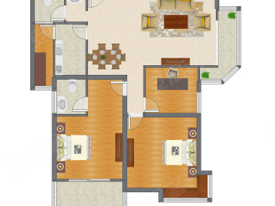 3室2厅 131.50平米