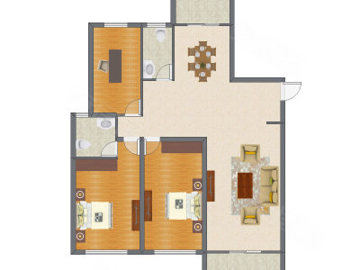 3室2厅 113.47平米