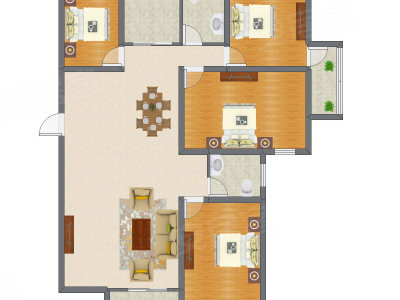 4室2厅 168.02平米