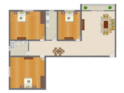 3室1厅 176.35平米
