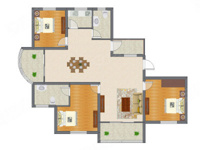 3室2厅 159.60平米