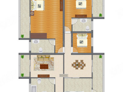 3室2厅 149.00平米