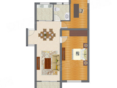 2室2厅 80.94平米户型图