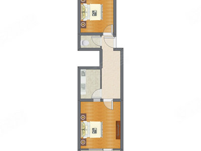 2室1厅 39.70平米