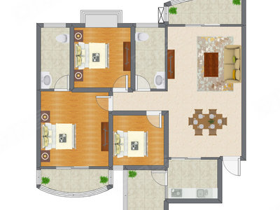 3室2厅 113.32平米