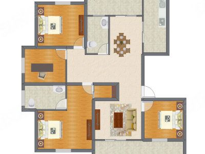 4室2厅 151.80平米